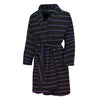 Blue And Purple EDM Wave Print Men's Bathrobe