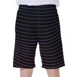 Blue And Purple EDM Wave Print Men's Beach Shorts