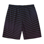 Blue And Purple EDM Wave Print Men's Swim Trunks