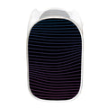 Blue And Purple EDM Wave Print Mesh Laundry Hamper