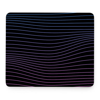 Blue And Purple EDM Wave Print Mouse Pad
