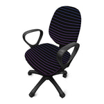 Blue And Purple EDM Wave Print Office Chair Cover