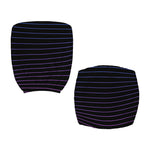Blue And Purple EDM Wave Print Office Chair Cover