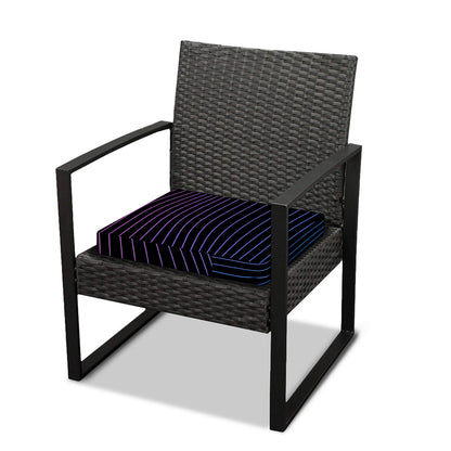 Blue And Purple EDM Wave Print Outdoor Seat Cushion Cover