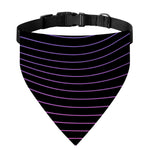 Blue And Purple EDM Wave Print Over The Collar Dog Bandana