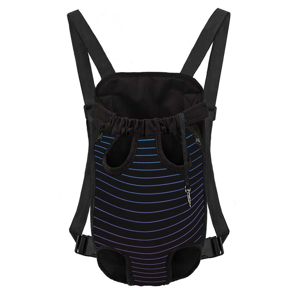 Blue And Purple EDM Wave Print Pet Carrier Backpack