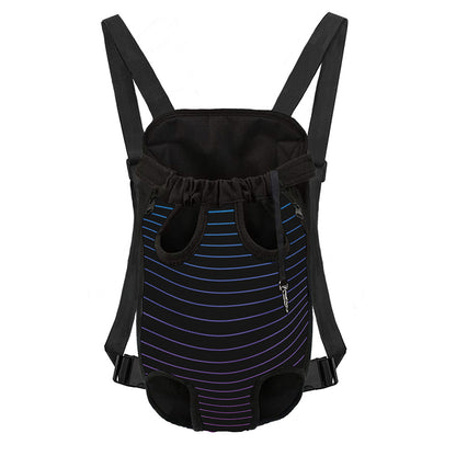 Blue And Purple EDM Wave Print Pet Carrier Backpack