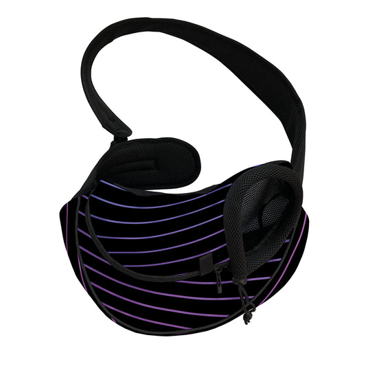 Blue And Purple EDM Wave Print Pet Sling Carrier