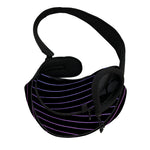 Blue And Purple EDM Wave Print Pet Sling Carrier