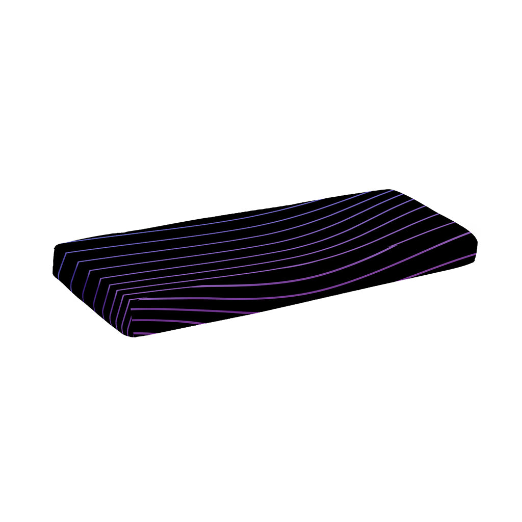 Blue And Purple EDM Wave Print Piano Keyboard Cover
