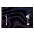 Blue And Purple EDM Wave Print Placemat