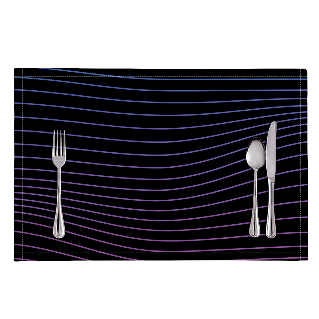 Blue And Purple EDM Wave Print Placemat