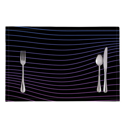 Blue And Purple EDM Wave Print Placemat
