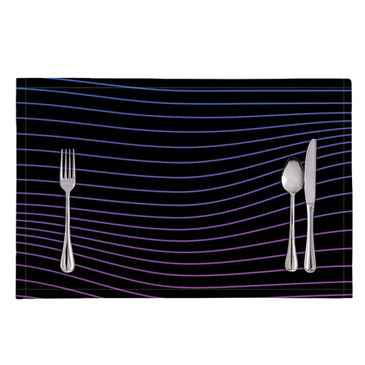 Blue And Purple EDM Wave Print Placemat