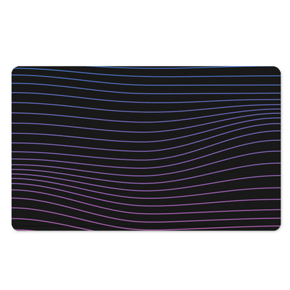 Blue And Purple EDM Wave Print Polyester Doormat