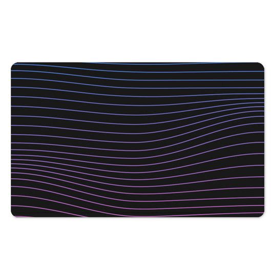 Blue And Purple EDM Wave Print Polyester Doormat