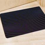 Blue And Purple EDM Wave Print Polyester Doormat