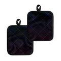 Blue And Purple EDM Wave Print Pot Holders
