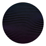 Blue And Purple EDM Wave Print Round Blanket
