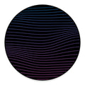 Blue And Purple EDM Wave Print Round Floor Mat