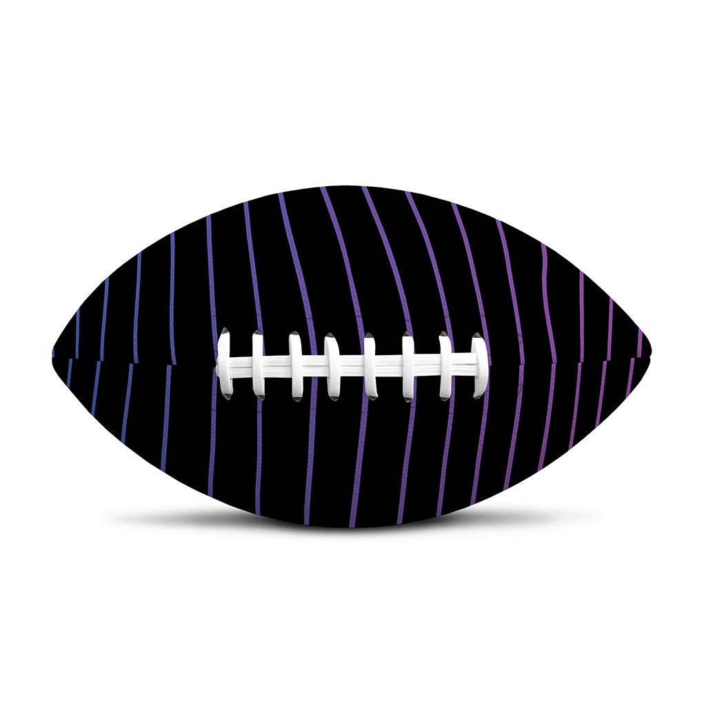 Blue And Purple EDM Wave Print Rugby Ball