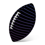 Blue And Purple EDM Wave Print Rugby Ball