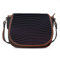 Blue And Purple EDM Wave Print Saddle Bag