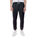Blue And Purple EDM Wave Print Joggers