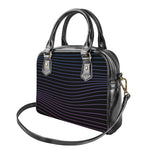 Blue And Purple EDM Wave Print Shoulder Handbag