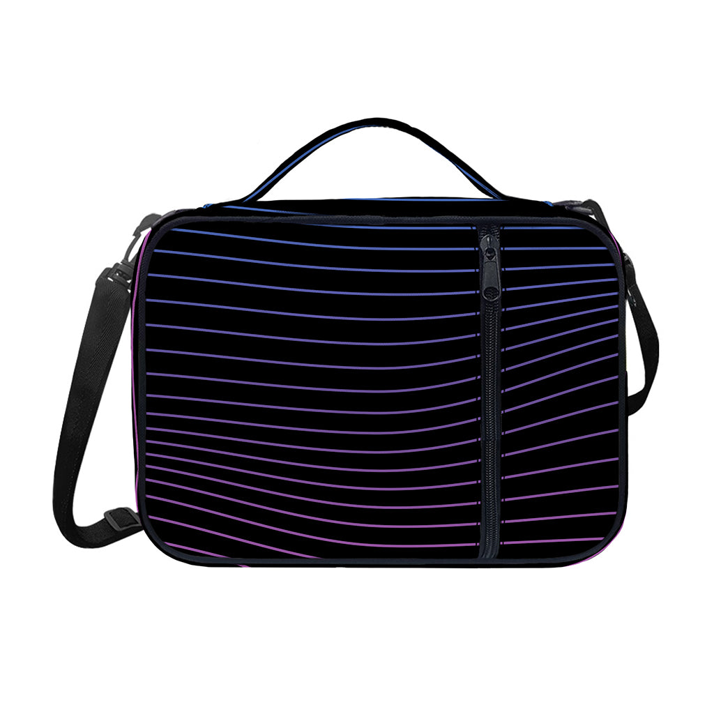 Blue And Purple EDM Wave Print Shoulder Strap Bible Bag