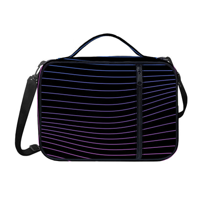 Blue And Purple EDM Wave Print Shoulder Strap Bible Bag