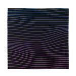 Blue And Purple EDM Wave Print Silk Bandana