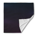 Blue And Purple EDM Wave Print Silk Bandana