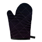 Blue And Purple EDM Wave Print Single Oven Mitt
