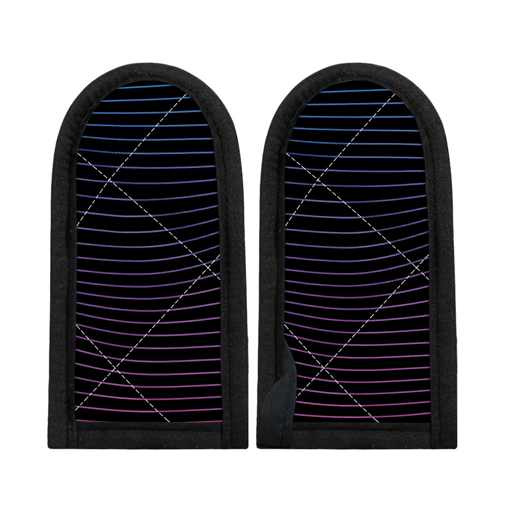 Blue And Purple EDM Wave Print Skillet Handle Cover