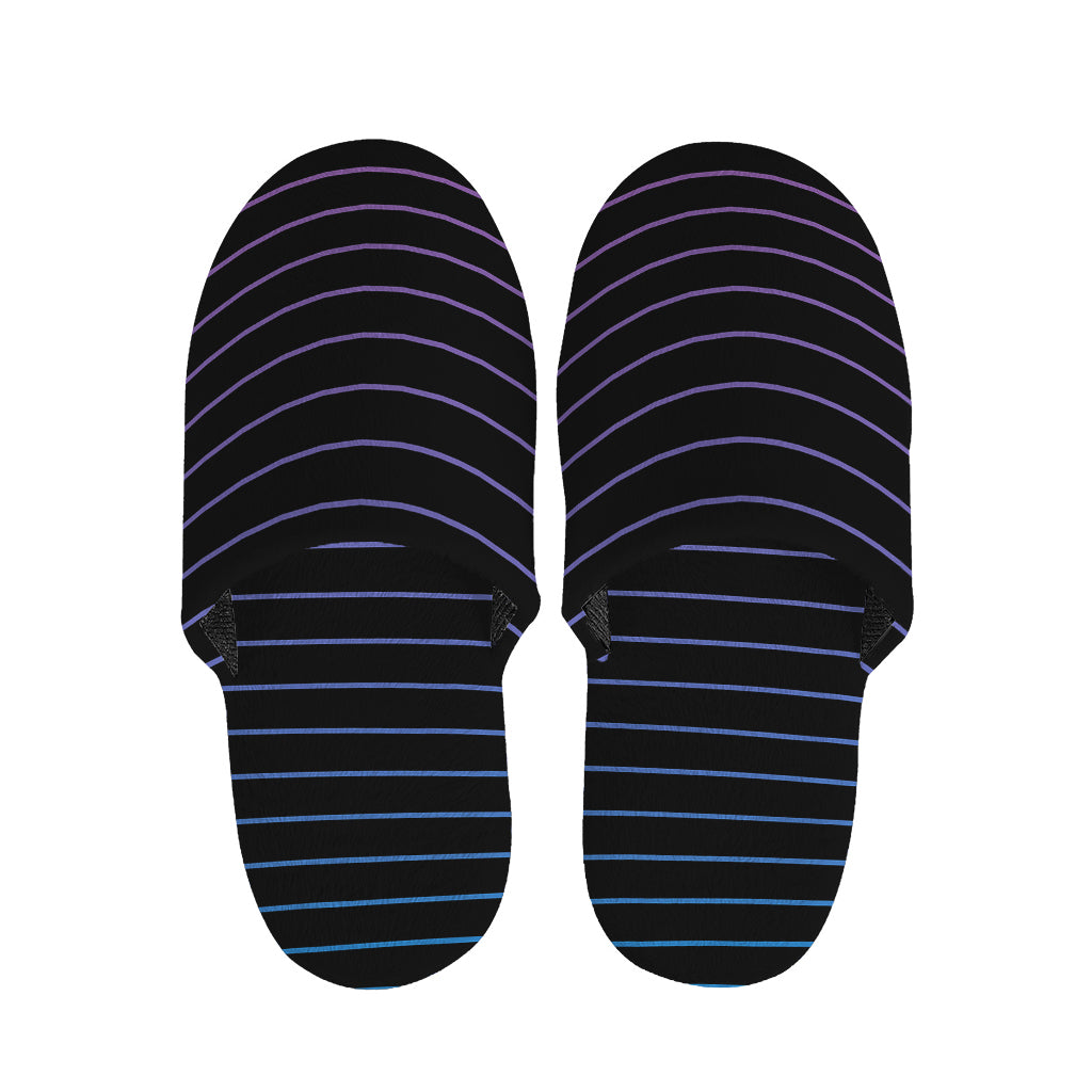 Blue And Purple EDM Wave Print Slippers