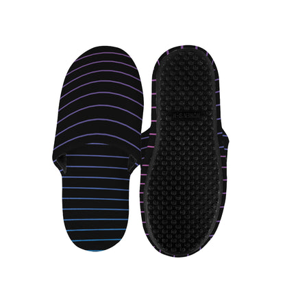 Blue And Purple EDM Wave Print Slippers