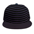 Blue And Purple EDM Wave Print Snapback Cap