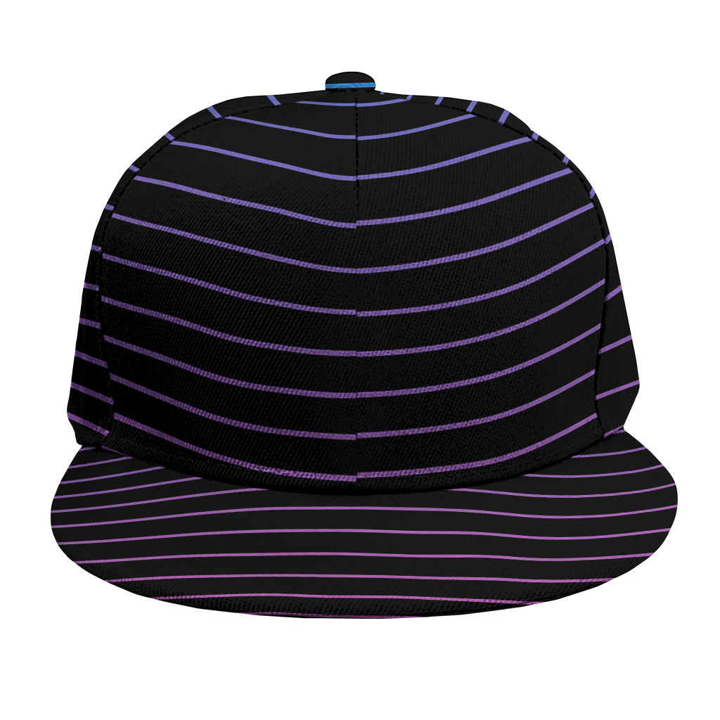 Blue And Purple EDM Wave Print Snapback Cap