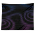 Blue And Purple EDM Wave Print Tapestry