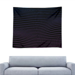 Blue And Purple EDM Wave Print Tapestry
