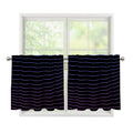 Blue And Purple EDM Wave Print Tier Curtains