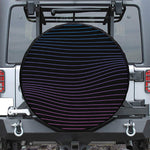 Blue And Purple EDM Wave Print Tire Cover