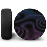 Blue And Purple EDM Wave Print Tire Cover