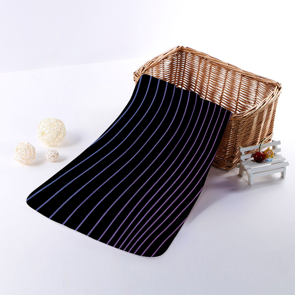 Blue And Purple EDM Wave Print Towel