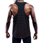 Blue And Purple EDM Wave Print Training Tank Top