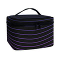 Blue And Purple EDM Wave Print Travel Makeup Bag