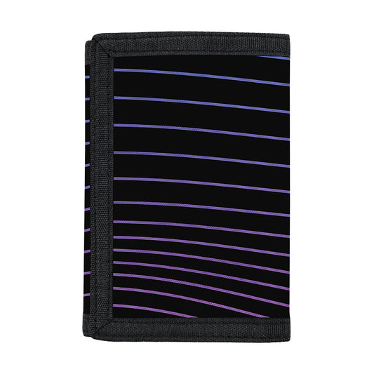 Blue And Purple EDM Wave Print Trifold Wallet