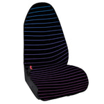 Blue And Purple EDM Wave Print Waterproof Car Seat Cover
