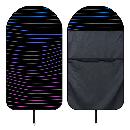Blue And Purple EDM Wave Print Waterproof Car Seat Cover